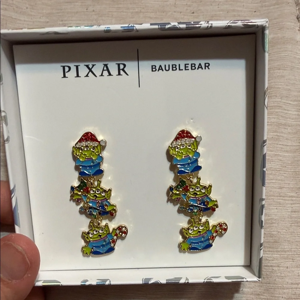 Baublebar Disney Pixar Toy Story Christmas Aliens Dangle Earrings - Picture 1 of 9